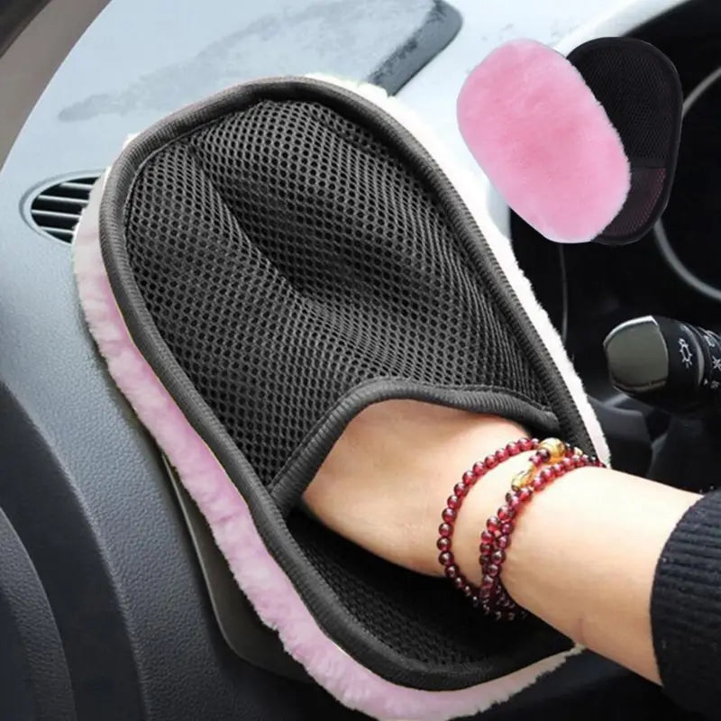 Gant de lavage voiture microfibre – Accessoire doux anti-rayures pour entretien carrosserie