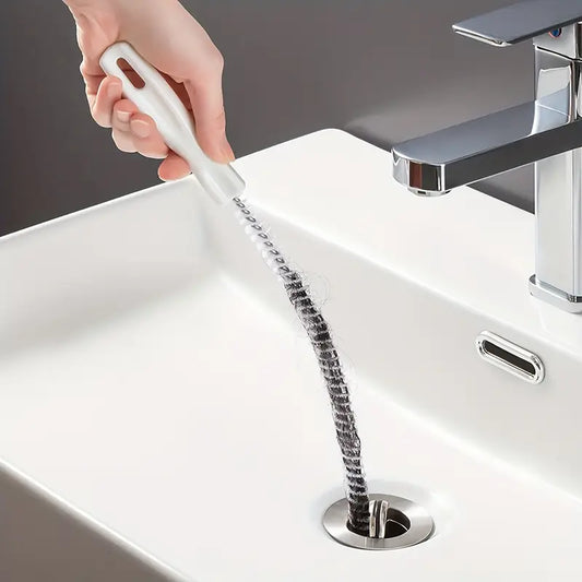 Brosse de Nettoyage Flexible pour Canalisations – Outil Anti-Bouchon pour Lavabo et Évier
