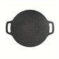 Plancha ronde en fonte antiadhésive – Plaque de cuisson 30cm portable pour barbecue, camping et pique-nique