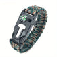 Bracelet de survie multifonction en paracorde – Boussole, sifflet et allume-feu pour camping, randonnée et plein air
