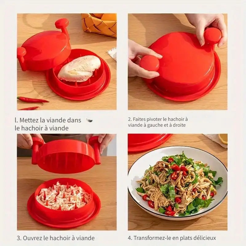 Shredder Alimentaire Manuel – Déchiqueteur de Poulet, Bœuf ou Légumes pour Préparation Rapide en Cuisine