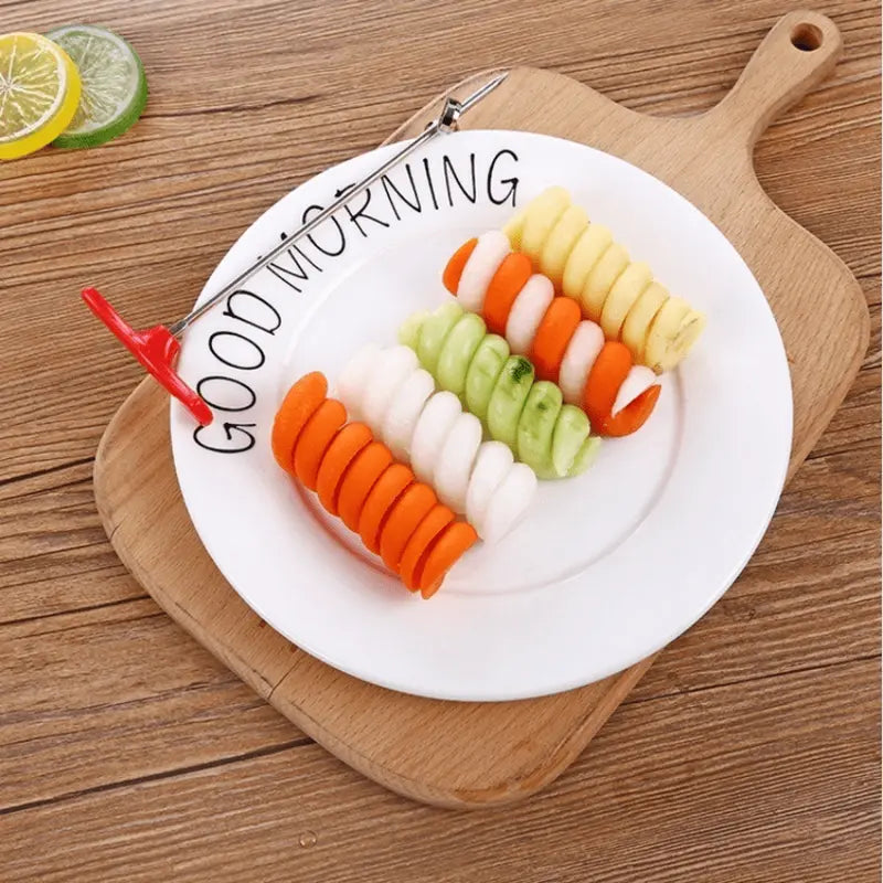 Spiraleur de Légumes Manuel – Ustensile Créatif pour Découpe en Torsade de Concombre, Carotte et Radis