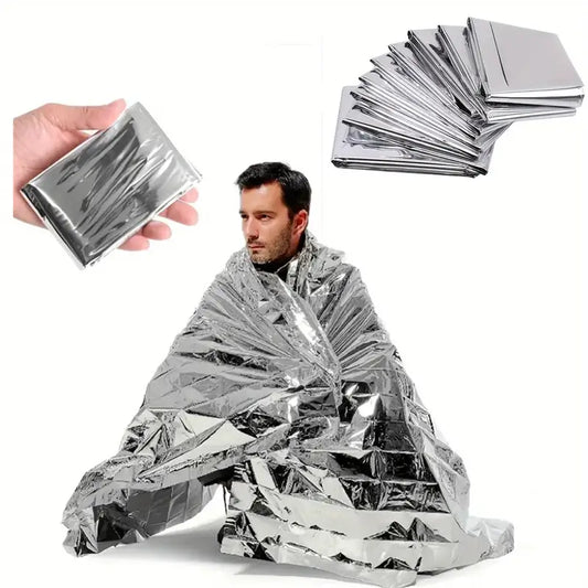 Couverture de survie isothermique d'urgence – couverture thermique argentée pour chaleur et protection