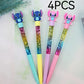 Stylos pailletés Stitch – Lot de 4 stylos gel kawaii pour enfants et fans de papeterie originale