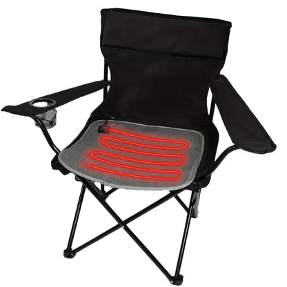 Coussin chauffant USB pour chaise – Siège chauffant portable pour camping, bureau ou voiture