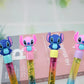 Stylos pailletés Stitch – Lot de 4 stylos gel kawaii pour enfants et fans de papeterie originale