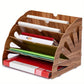 Organisateur de documents en bois 5 niveaux – Rangement de bureau design pour dossiers, papiers et fournitures A4