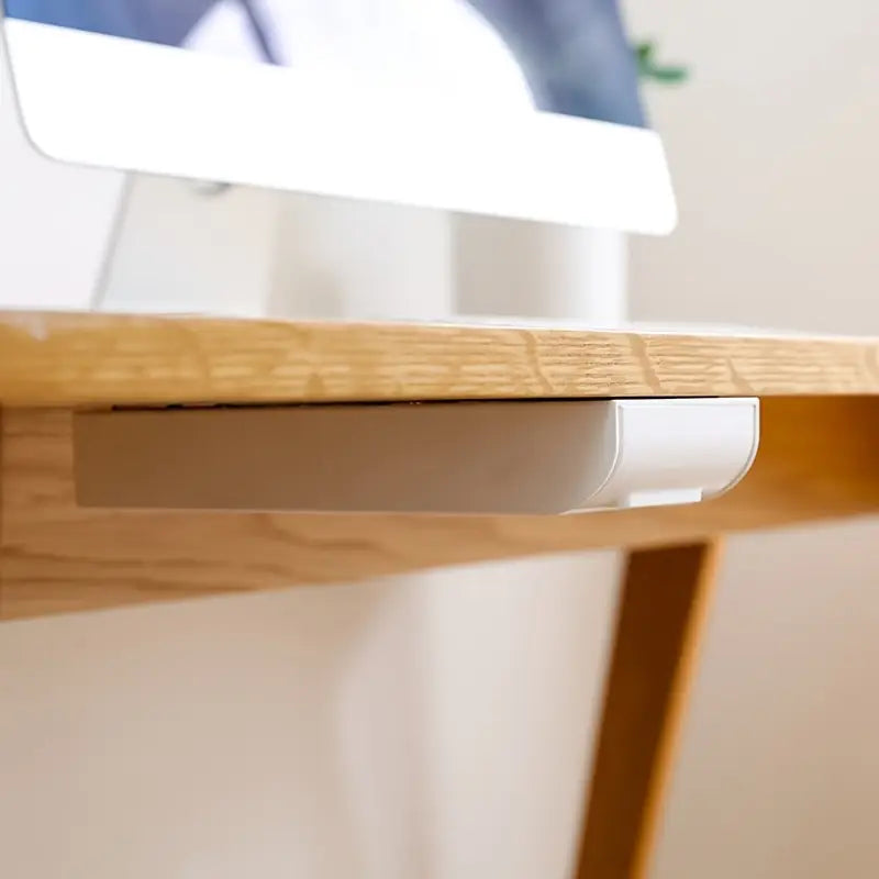 Tiroir coulissant adhésif sous bureau – Rangement discret auto-collant pour stylos, accessoires et fournitures