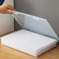 Boîte de Rangement pour Documents A4 – Classeurs Plastique Transparente avec Couvercle et Poignée