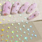 Stickers Nail Art Étoiles Brillantes – Décorations Autocollantes Holographiques pour Ongles Chic