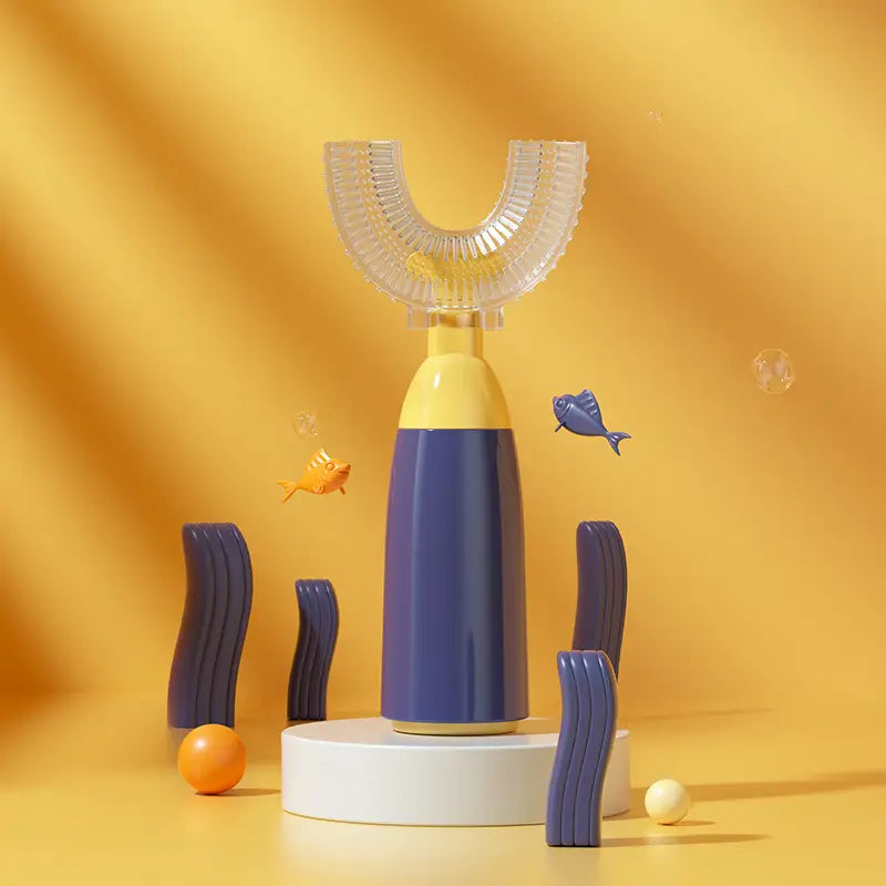 Brosse à Dents Électrique Automatique en Forme de U – Nettoyage Mains Libres pour Enfants et Adultes
