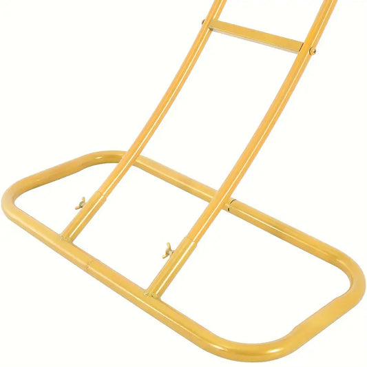 Support de Hamac Métallique Jaune Structure Solide pour Jardin, Terrasse et Balcon