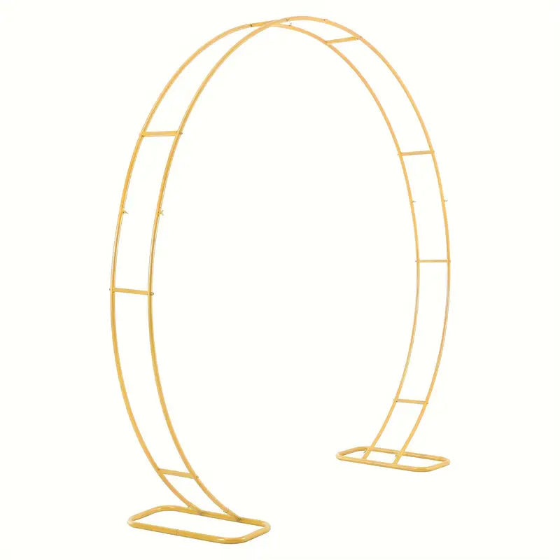 Support de Hamac Métallique Jaune Structure Solide pour Jardin, Terrasse et Balcon