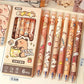 Set de 6 stylos gel Capybara – Stylos mignons à encre noire pour l’écriture, dessin et prise de notes