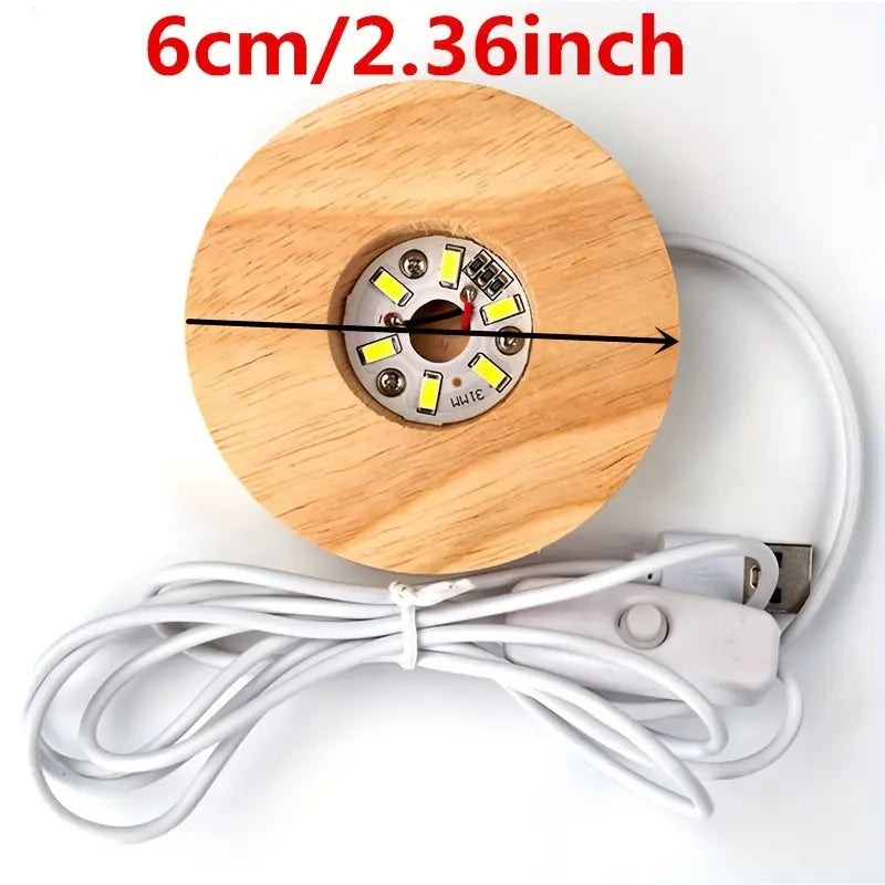Spot LED Encastrable USB avec Finition Bois – Éclairage d’Ambiance Moderne pour Cuisine, Dressing et Bureau