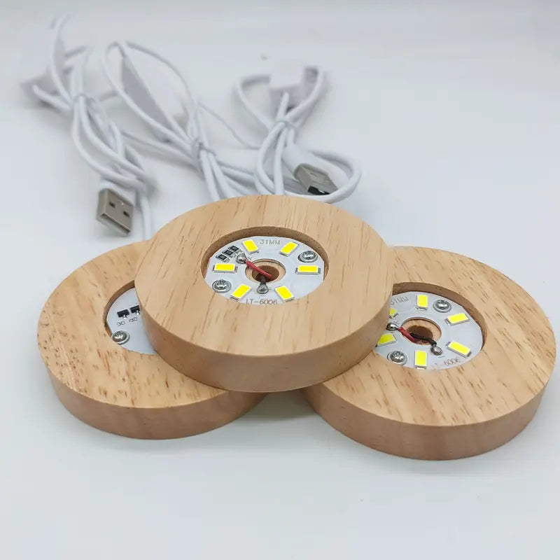Spot LED Encastrable USB avec Finition Bois – Éclairage d’Ambiance Moderne pour Cuisine, Dressing et Bureau