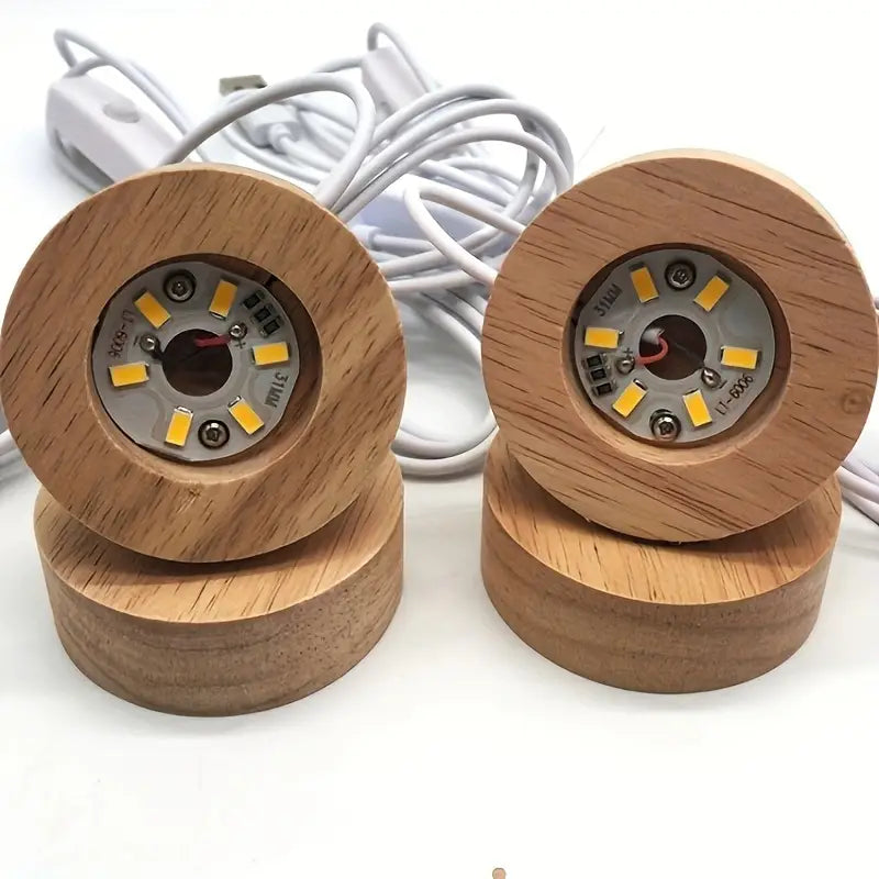 Spot LED Encastrable USB avec Finition Bois – Éclairage d’Ambiance Moderne pour Cuisine, Dressing et Bureau