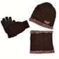 Ensemble Bonnet – Gants et Écharpe Enfant, coloris Café