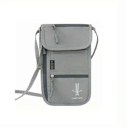 Pochette tour de cou multipoches  Protège-passeport léger et sécurisé pour voyage (6 coloris)