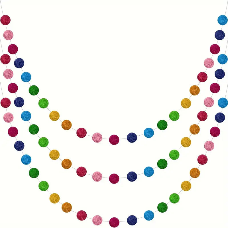 Guirlande Boules Multicolores – Décoration de Fête, Anniversaire, Mariage & Soirée Festive