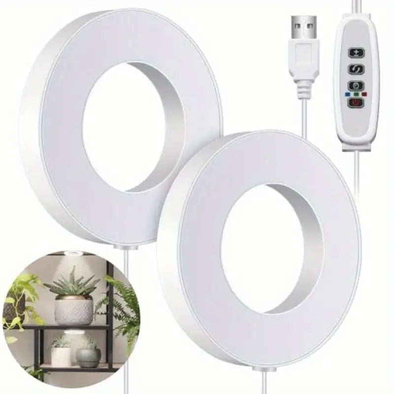 Lampe LED de Croissance Circulaire USB – Éclairage Professionnel pour Plantes, Serres et Semis