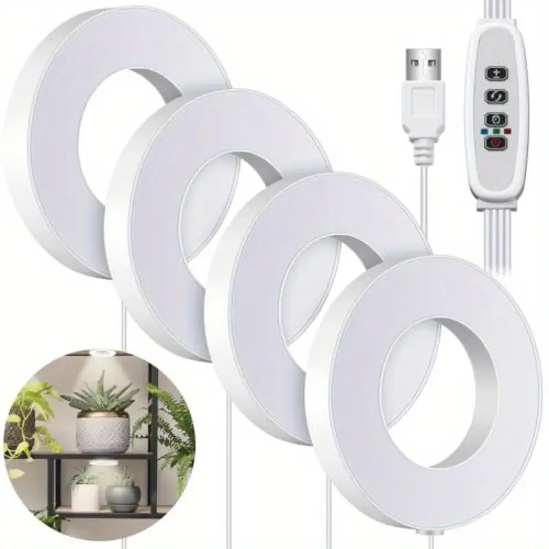 Lampe LED de Croissance Circulaire USB – Éclairage Professionnel pour Plantes, Serres et Semis