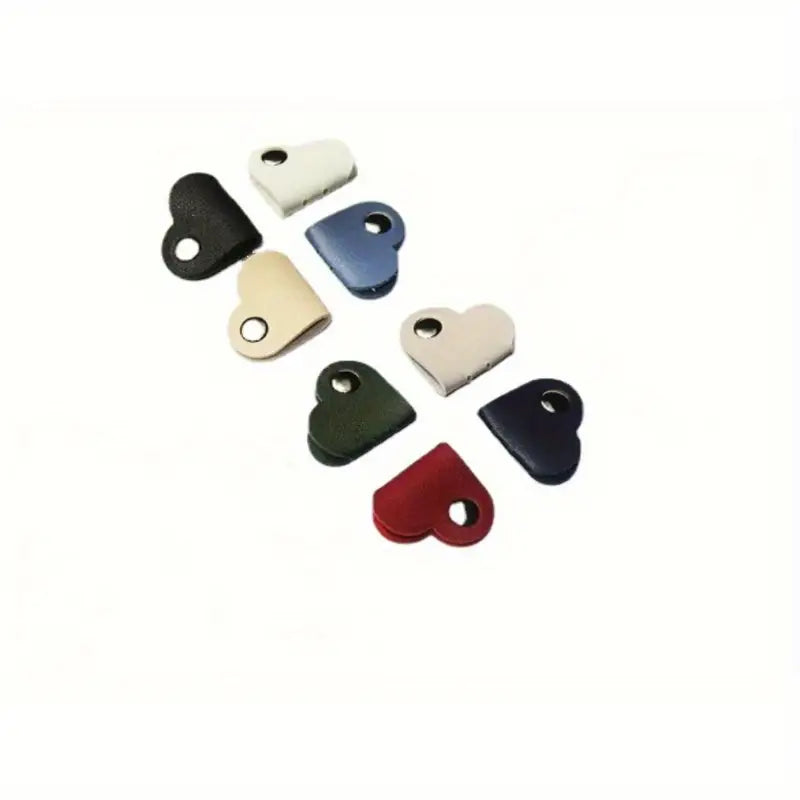 Attaches Câbles en Forme de Cœur – Organisateurs en Similicuir Colorés pour Gestion de Fils et Écouteurs
