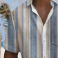 Chemise décontractée à rayures pour homme