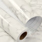 Papier Peint Adhésif Effet Marbre Blanc – Rouleau Étanche et Facile à Poser pour Cuisine, Salle de Bain et Meubles