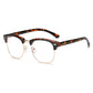 Lunettes de vue femme rétro – Monture demi-cerclée noire et argent élégante