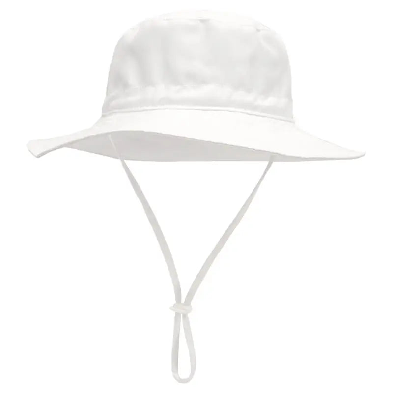 Chapeau de soleil enfant avec cordon – Protection anti-UV, motifs colorés et unis pour filles et garçons