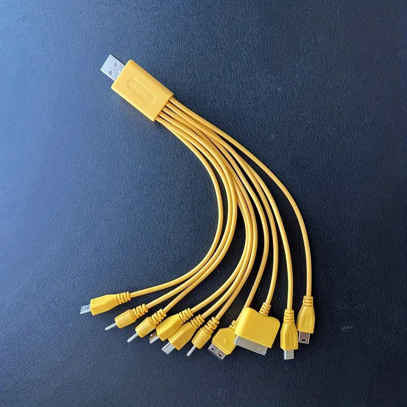 Câble USB Multi-Connecteurs 10 en 1 – Charge et Synchronisation Universelle pour Smartphones et Appareils Électroniques