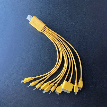 Câble USB Multi-Connecteurs 10 en 1 – Charge et Synchronisation Universelle pour Smartphones et Appareils Électroniques