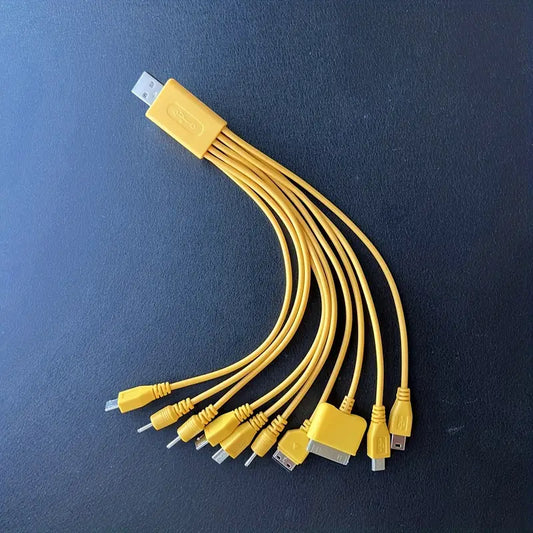 Câble USB Multi-Connecteurs 10 en 1 – Charge et Synchronisation Universelle pour Smartphones et Appareils Électroniques
