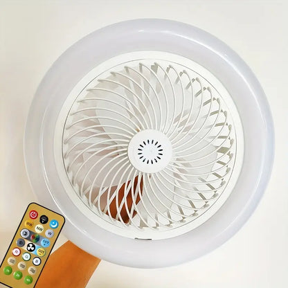 Ventilateur de Plafond LED avec Lumière RGB et Télécommande – Éclairage Réglable Multicolore et Ventilation Silencieuse