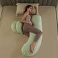 Coussin de Grossesse en Forme de C Ergonomique – Oreiller Maternité Confortable pour Dormir et Allaiter
