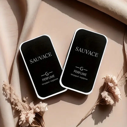 Parfum Solide Homme SAUVACE – Format 15g/40g, Élégant & Pratique pour Voyage