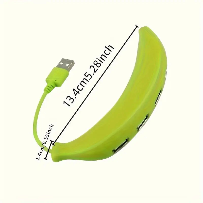 Hub USB 2.0 à 4 Ports – Design Original Banane pour PC et Ordinateur Portable | Hubs et Adaptateurs