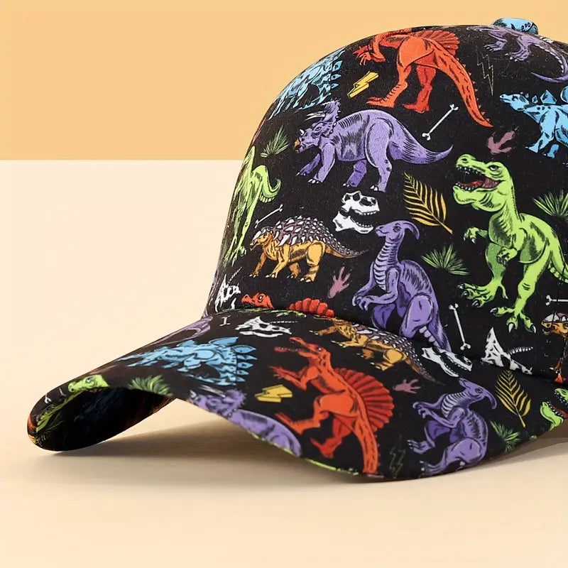 Casquette Enfant Dinosaure Colorée – Chapeaux et Casquettes Garçon | Casquette Tendance Été & Protection Soleil