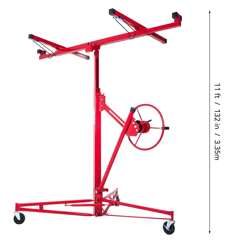 Lève-Plaques de Plâtre Professionnel – Outils et Équipement de Levage pour Cloisons et Plafonds avec Roulettes