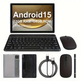 Pack Clavier Sans Fil + Souris Bluetooth avec Étui, coloris Gris
