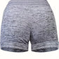 Short de Plage Femme Gris Chiné – Imprimé Palmiers & Message "Day Drinkin’", Look Détente Estival