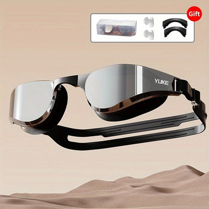 Lunettes de Natation Miroir Anti-UV, coloris Noir