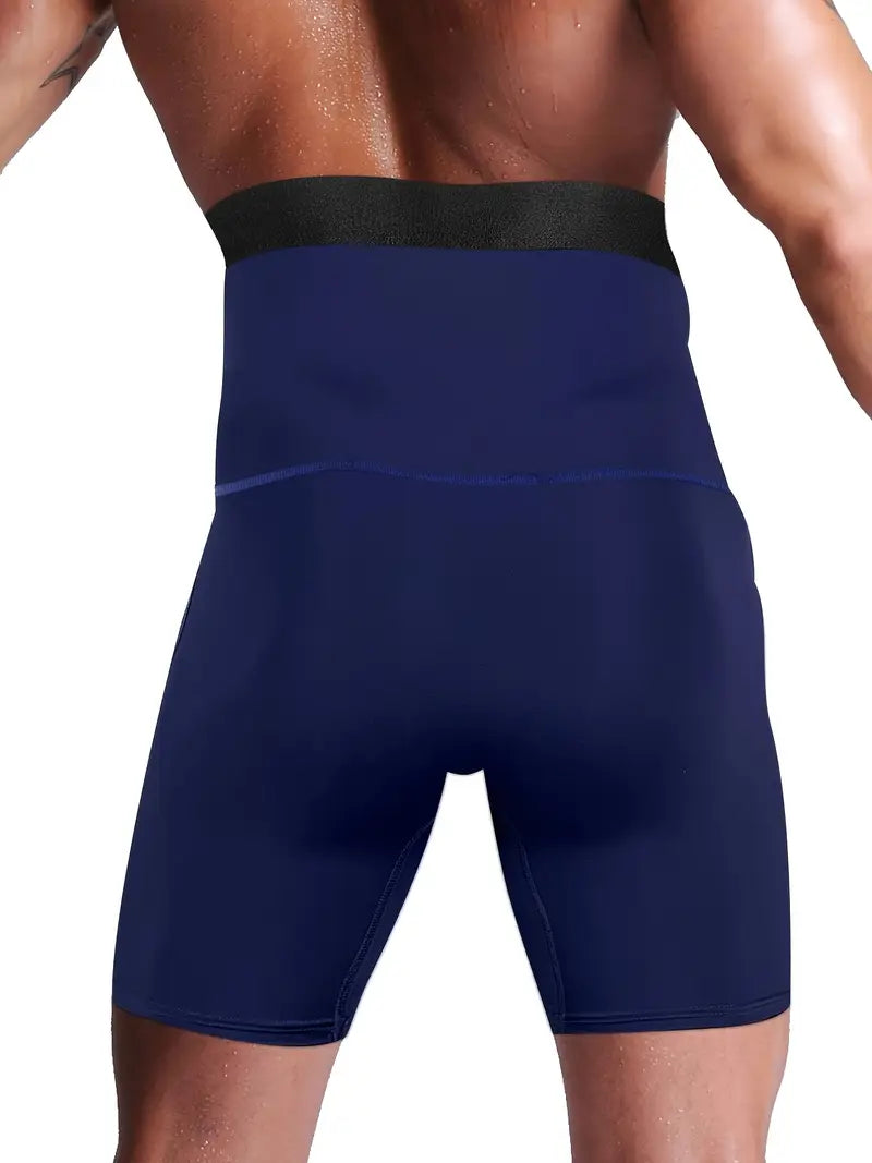 Boxer Invisible Sculptant Homme Taille Haute, coloris Bleu