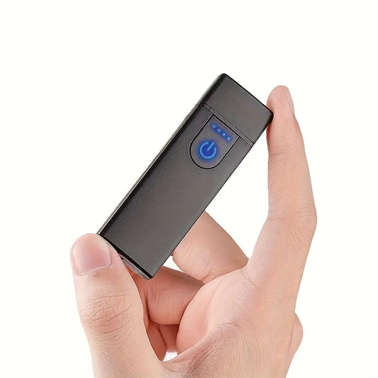 Mini Briquet Électrique USB Rechargeable – Allumage Sans Flamme avec Indicateur LED de Batterie