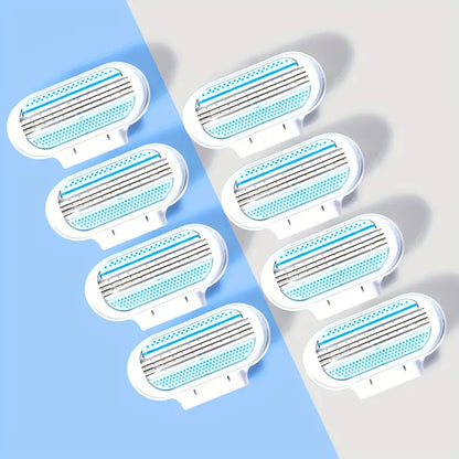 Rasoir de Rasage 5 Lames avec 8 Recharges – Rasoir Rechargeable Précision pour Homme & Femme