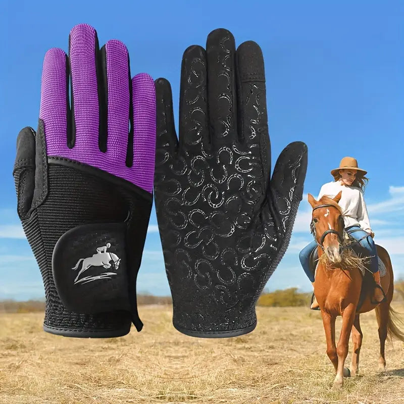 Gants d'Équitation Antidérapants – Confort et Grip pour Cavalier, Respirants et Résistants, Homme & Femme
