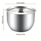 Set de Bols en Acier Inoxydable Alimentaire – Antirouille et Multifonction pour Cuisine, Pâtisserie et Préparation