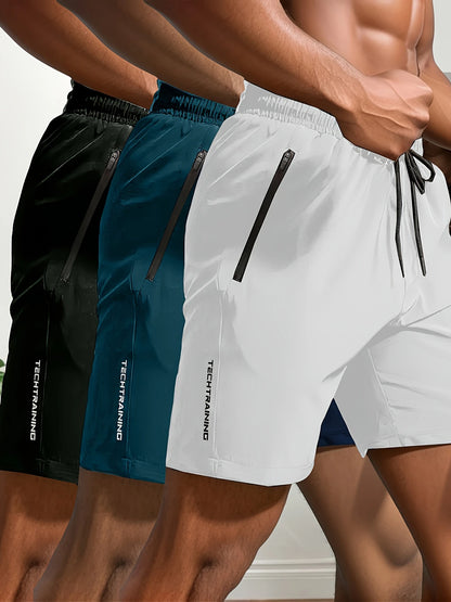 Short de Bain Homme Séchage Rapide avec Poches Zippées – Idéal pour Natation, Plongée et Sports Nautiques