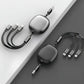 Câble de Charge 4-en-1 Universel Rétractable – USB vers Type-C, Micro USB et Lightning – Design Compact et Élégant